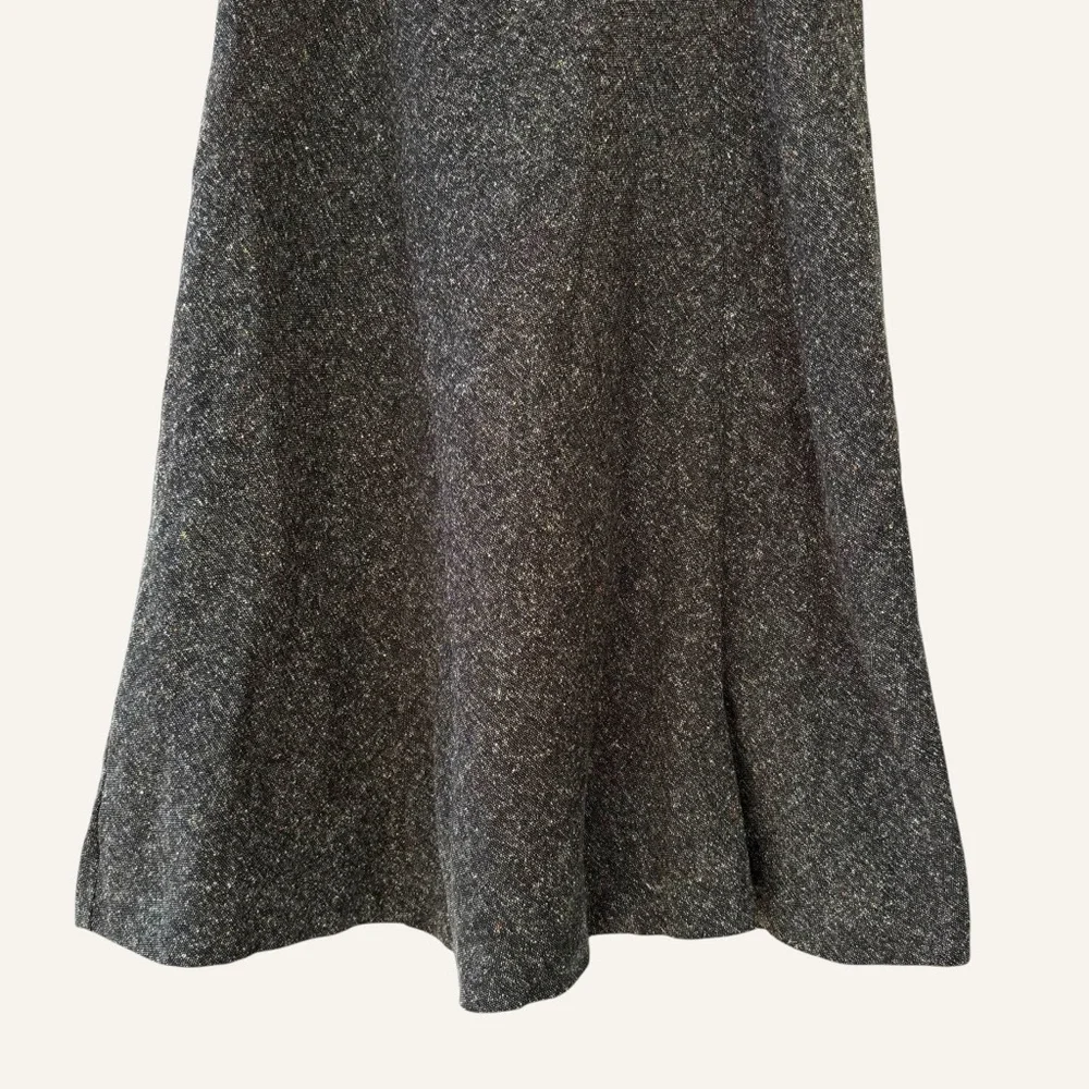 White Stag Tweed Flowy Midi Maxi‎ Skirt - Dark Academia Preppy Bow Size 14 - Picture 4 of 10